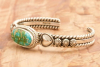 Artie Yellowhorse Genuine Sonoran Turquoise Sterling Silver Heart Bracelet